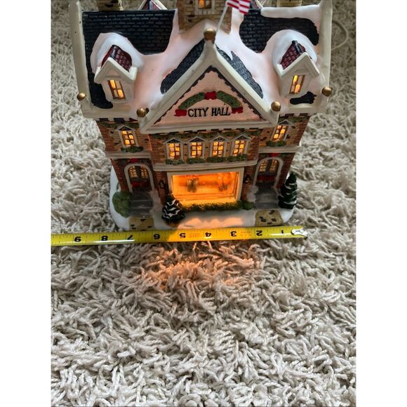 NIB Saturday Evening Post Norman Rockwell City Hall Freedom Of Speech Lighted Ho - Picture 4 of 15